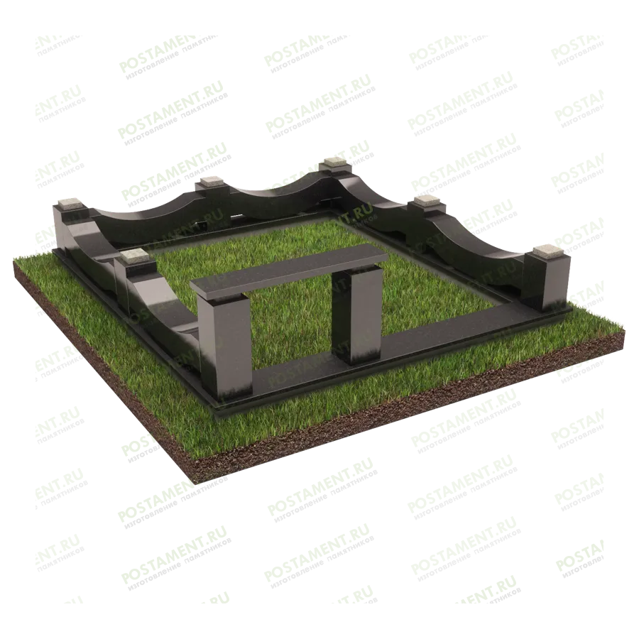 Цоколь на могилу 22139 элитный
