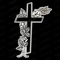 Крест с розами 93091