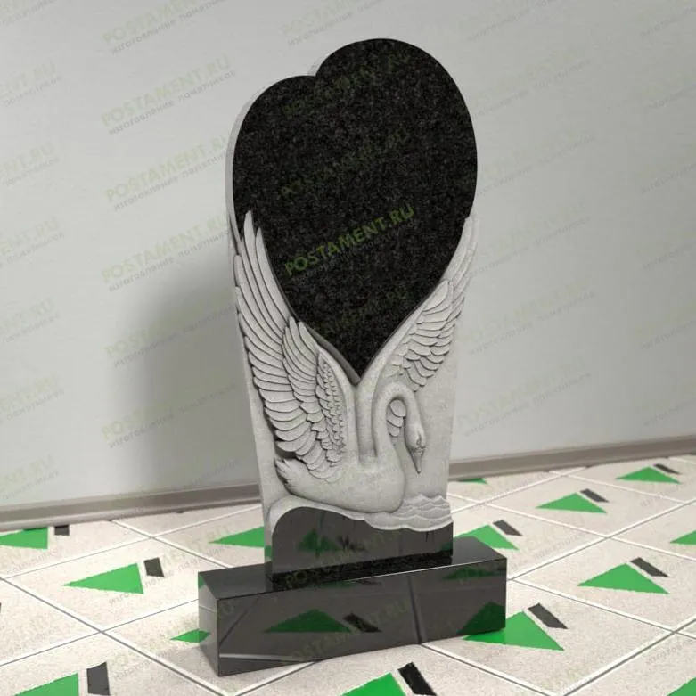 Памятник с лебедем на могилу 12908