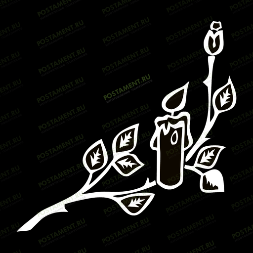 свеча с розами на памятник 92062