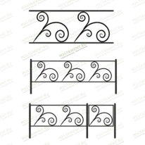 Ограда с коваными элементами 31003