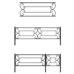 Cварная ограда 30006