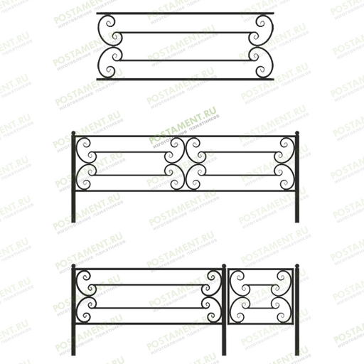 Простая оградка на могилку 30006