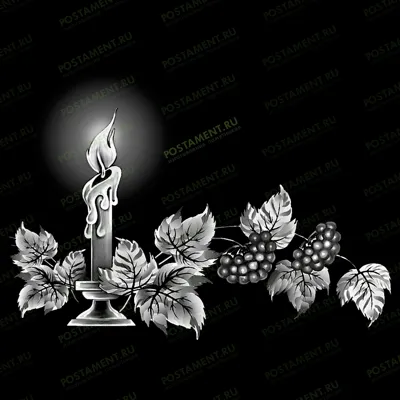 Рябина со свечой на памятник 92017