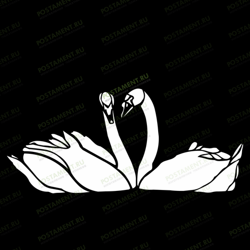  оформление два лебедя на памятник 91139