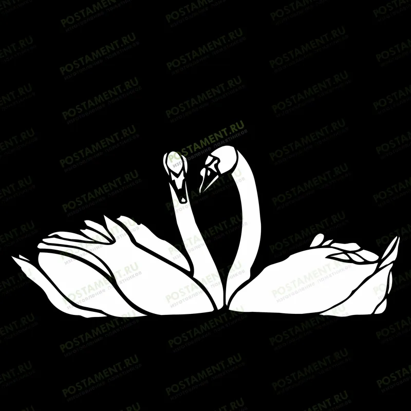  оформление два лебедя на памятник 91139
