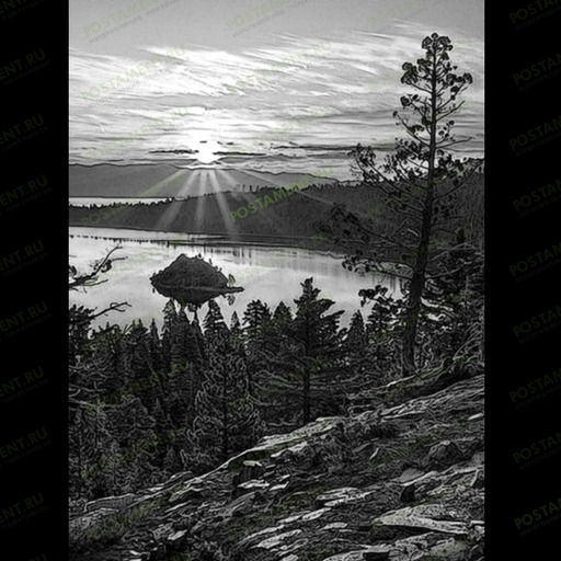 Природа на закате на памятник 99024