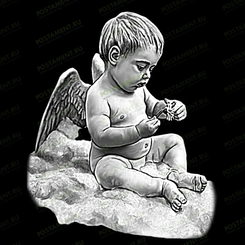 ангел с крыльями гравировка на памятник