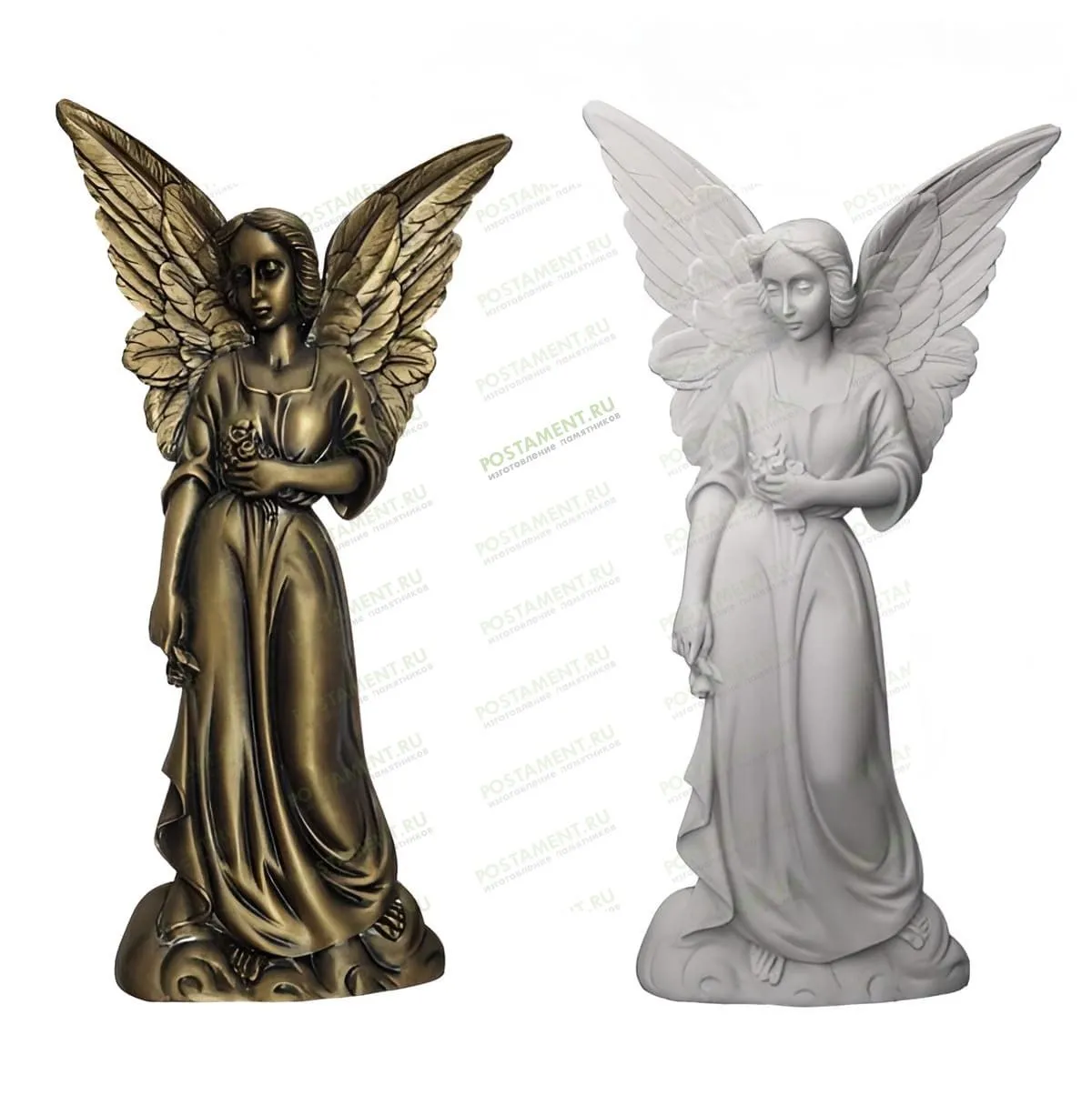 Ангел скорбящий на памятник из акрила барельеф 82237