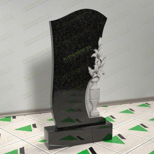 Памятник с вазой и лилиями 12665