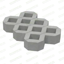 Плитка тротуарная 60013, название Газонный камень серая, размер 60×40×10