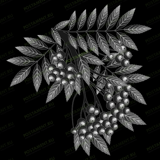 гроздь рябины оформление памятника