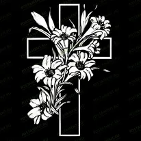 Крест с цветами 93063