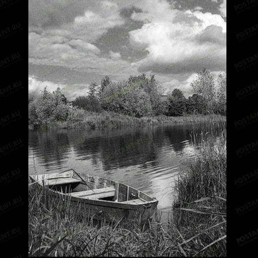 Лодка у озера на памятник 99025