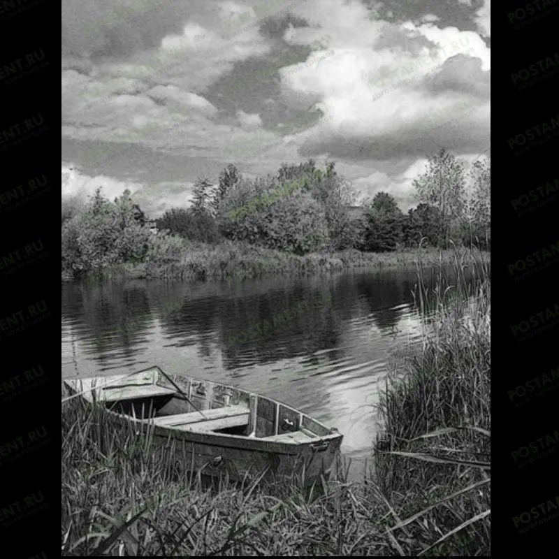 Лодка у озера на памятник 99025