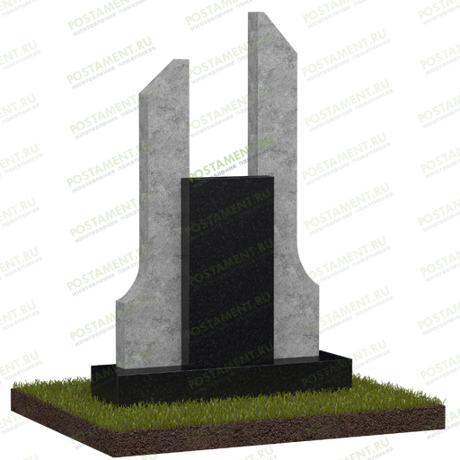 Составной памятник из трех стел на могилу
