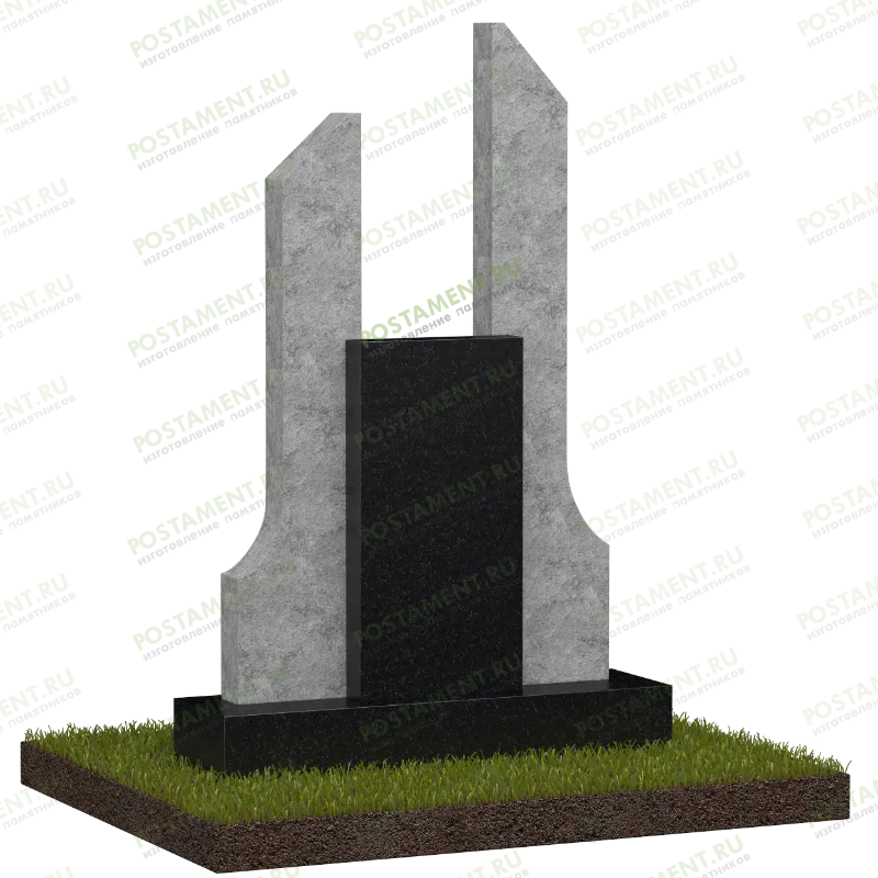 Составной памятник из трех стел на могилу