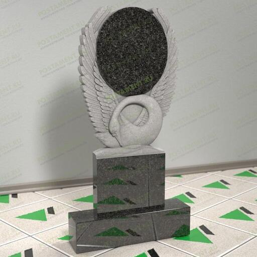 Памятник с лебедем резной 12920