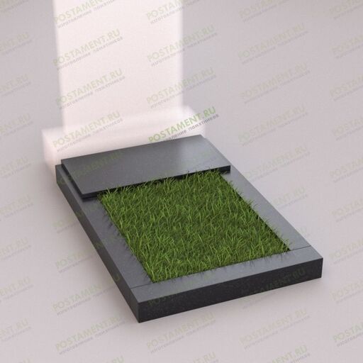 Цветник на могилу с надгробной плитой 81005