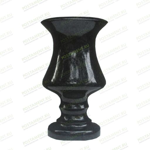 Ваза из чёрного гранита 41012