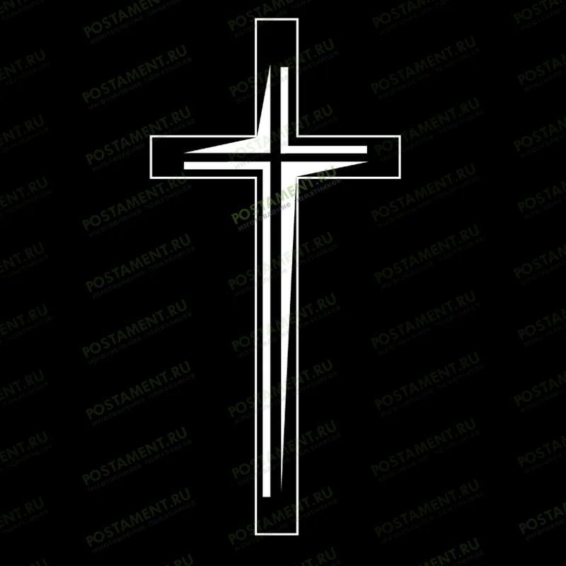 католический крест рисунок на памятник 93044