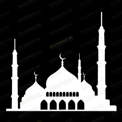 Мечеть с минаретом на мусульманский памятник