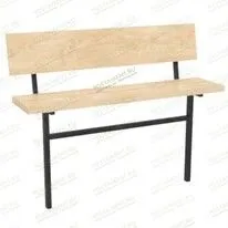 Лавка деревянная со спинкой 50119 для оформления могилы