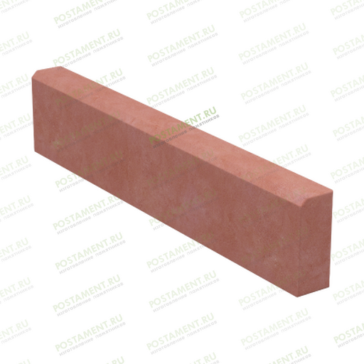 Красный бетонный бордюр на могилу 60102