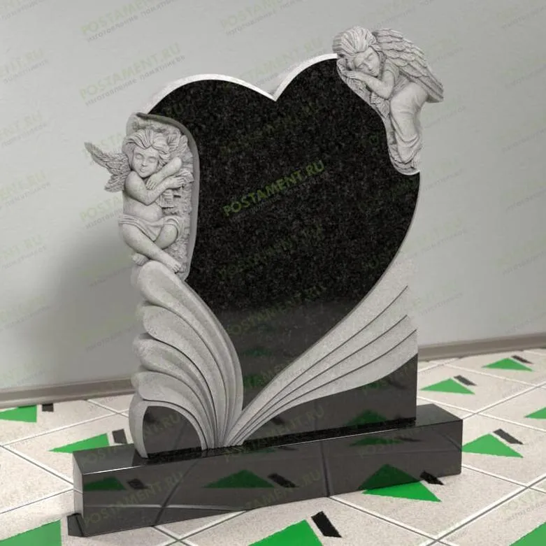 Памятник с ангелочками 13940