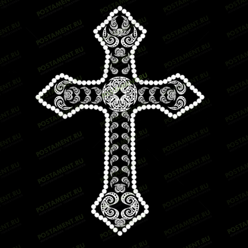 Крест христианский для гравировки на памятнике 93035