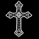 Крест христианский для гравировки на памятнике 93035