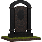 Комбинированный памятник аркой на могилу № 18623