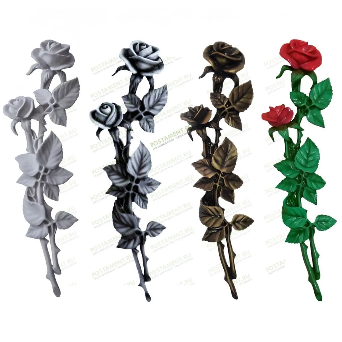 розы на памятник белые из акрила 82216