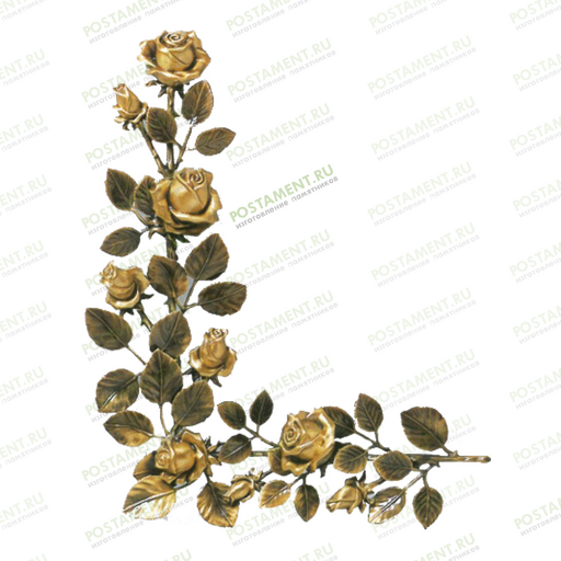 Розочка на памятник из бронзы 82050