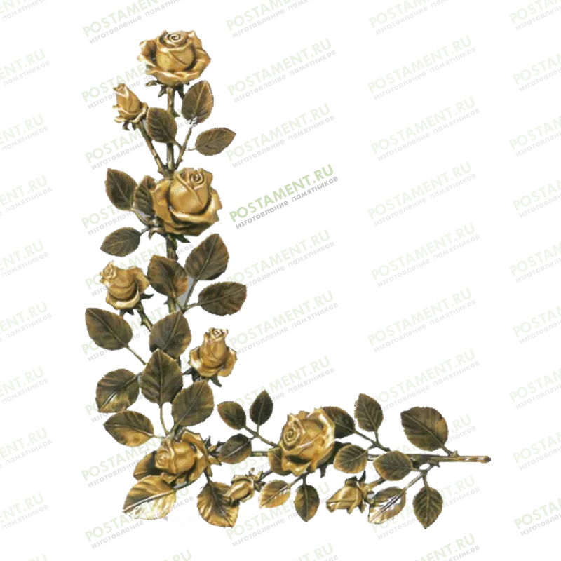 Розочка на памятник из бронзы 82050