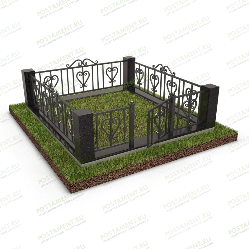 Ограда из гранита и мрамора 22160