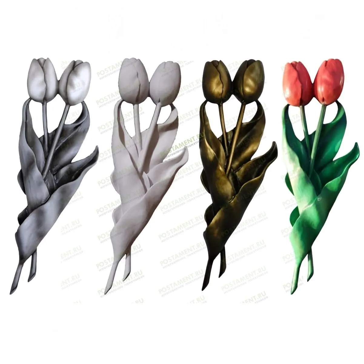тюльпаны на памятник белые акрил 82220
