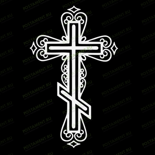 Гравировка креста на памятник 93009