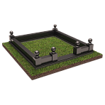 Цоколь на могилу с шарами 22111