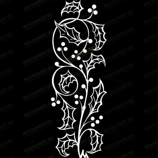 Орнамент с цветами для памятника молодой девушке