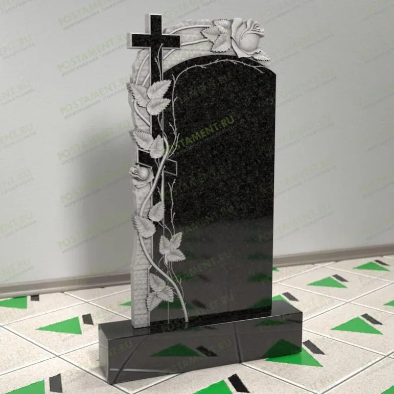 Надгробие с розами из гранита 12625
