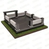 Цоколь на могилу с лавочкой 22301