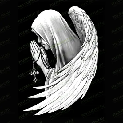 Картинка молящегося ангела на памятник верующему человеку