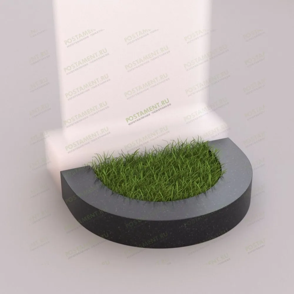 Округлый цветник к памятнику 81050