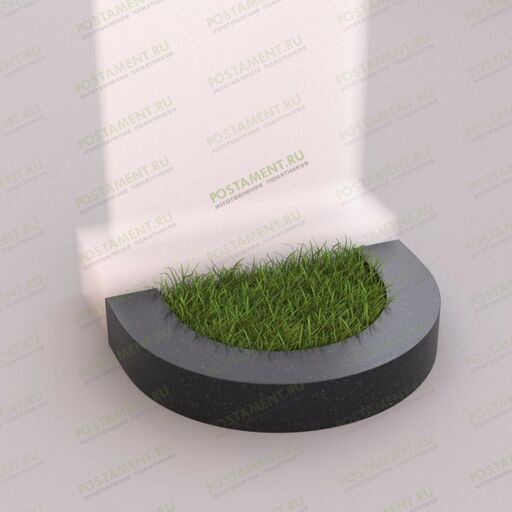 Округлый цветник к памятнику 81050