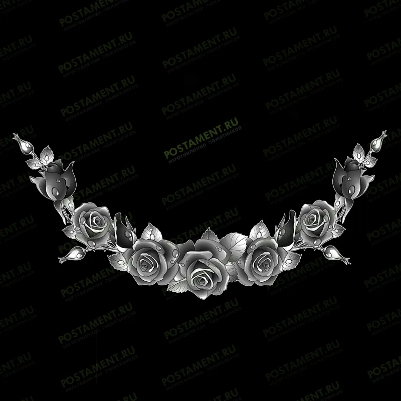 розы узор для гравировки 96059