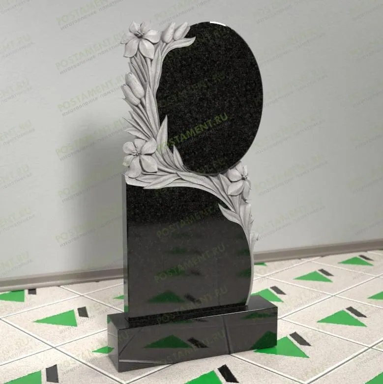 Памятник с лилиями 12655