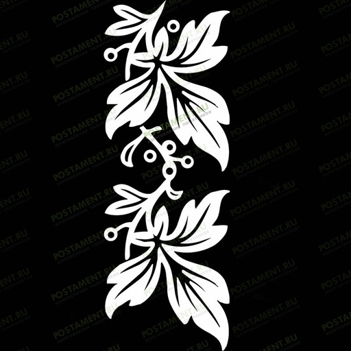 Орнамент с растительными мотивами для обрамления памятника