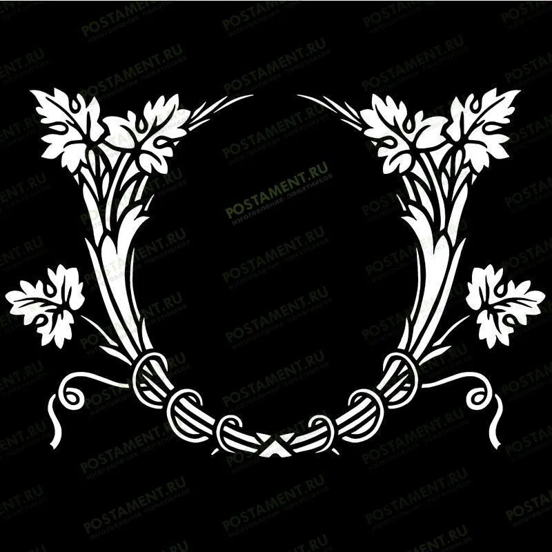 Рамка на памятник гравировка 91242