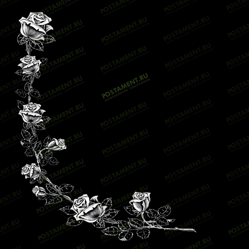 розочки виньетка для гравировки
